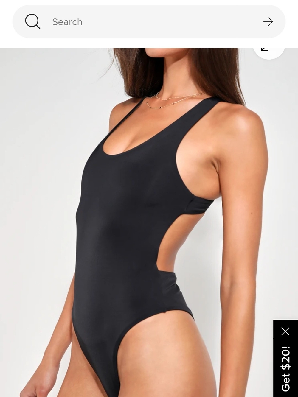 Lulu's Paradise Forever Black High-Cut One-Piece Swimsuit - Women Swim Sz M